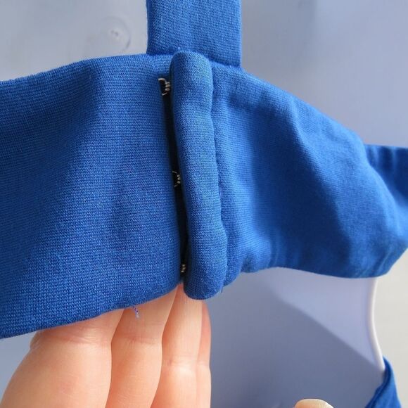 NBD Revolve Womens Small Choker Halter Cutout Racer Cobalt Blue Nite Out Dress - Picture 13 of 16